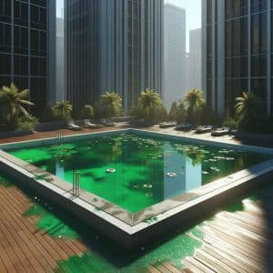 air kolam renang menjadi hijau